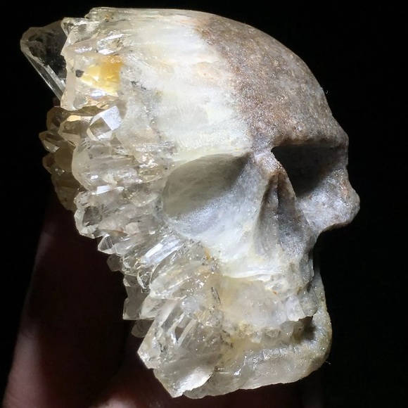 Hand Carved Other - Hand Carved Crystal Cluster Skull